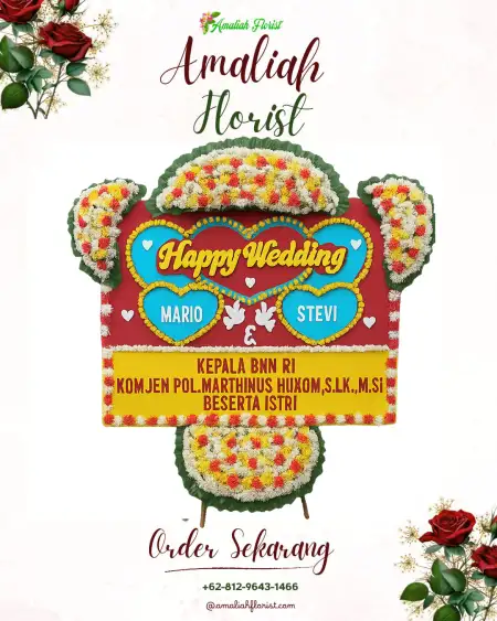 Papan Bunga Pernikahan Enggal